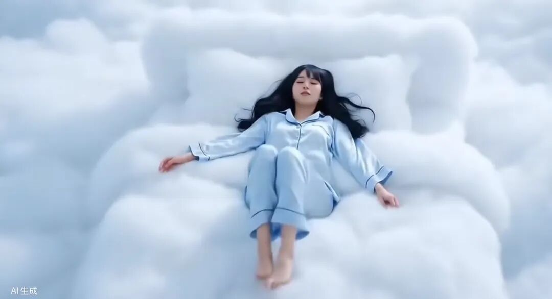 “你想睡在云朵做成的床上吗？”（图/视频截图）