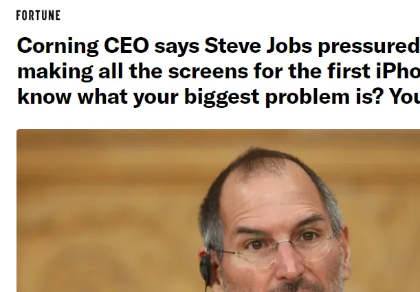 康宁CEO揭秘iPhone诞生：乔布斯激将法攻克“不可能任务”