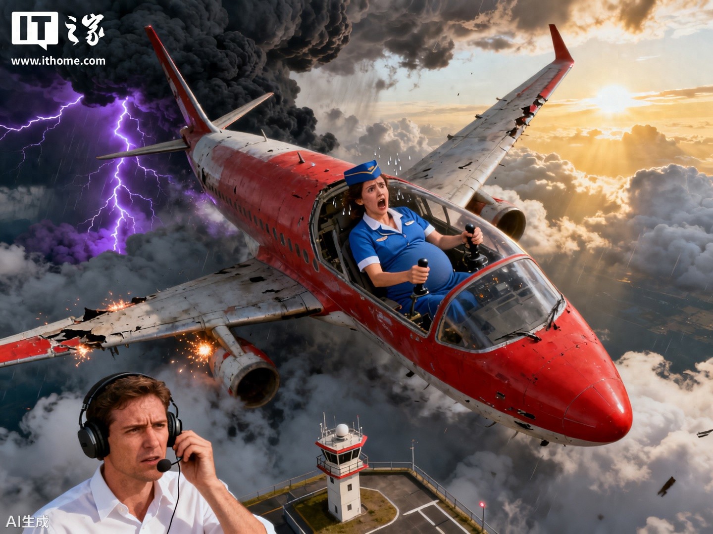 飞行员昏迷、孕妇接管驾驶舱：苹果官宣惊悚新片《The Flick》