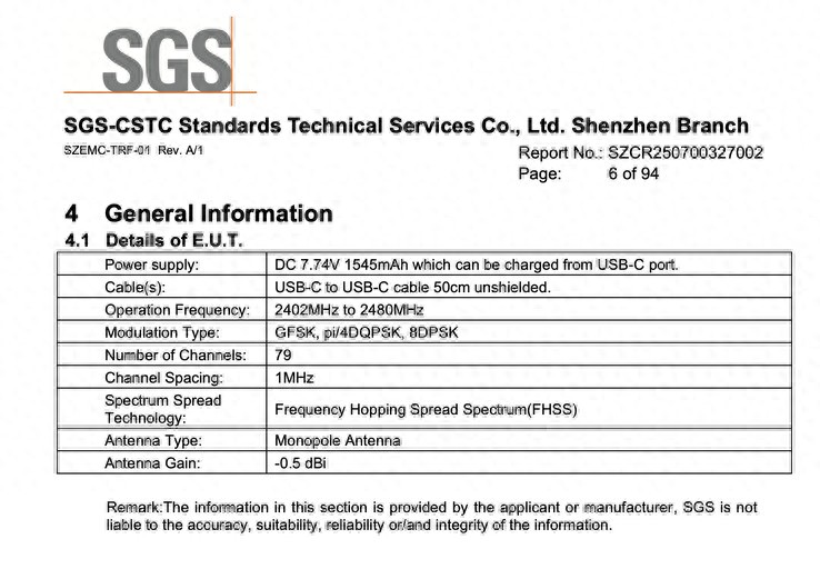 大疆Pocket 4云台相机认证曝光:额定1545mAh电池_大疆Pocket 4云台相机认证曝光:额定1545mAh电池_