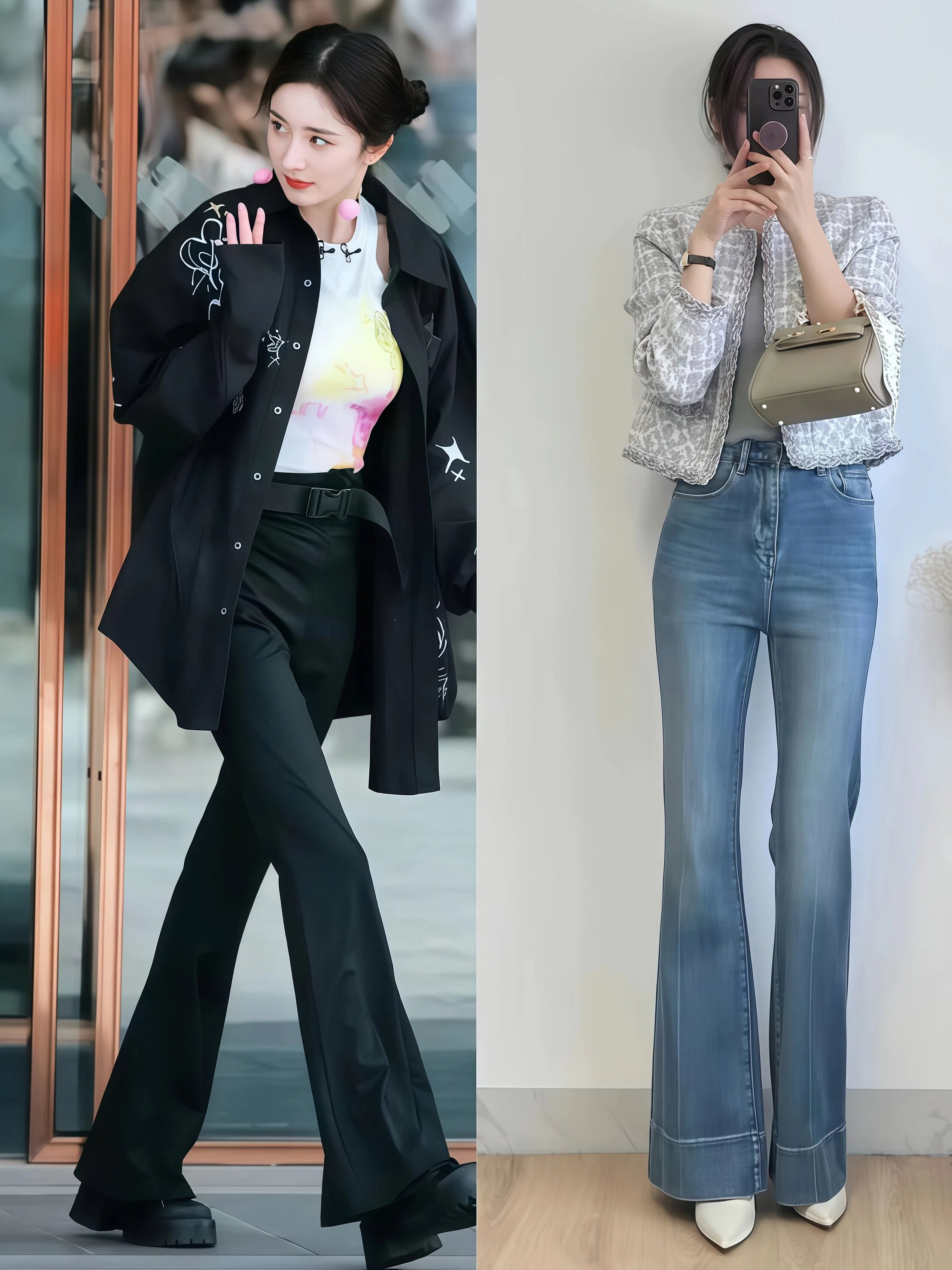 马蹄裤搭配_马蹄裤好看吗_