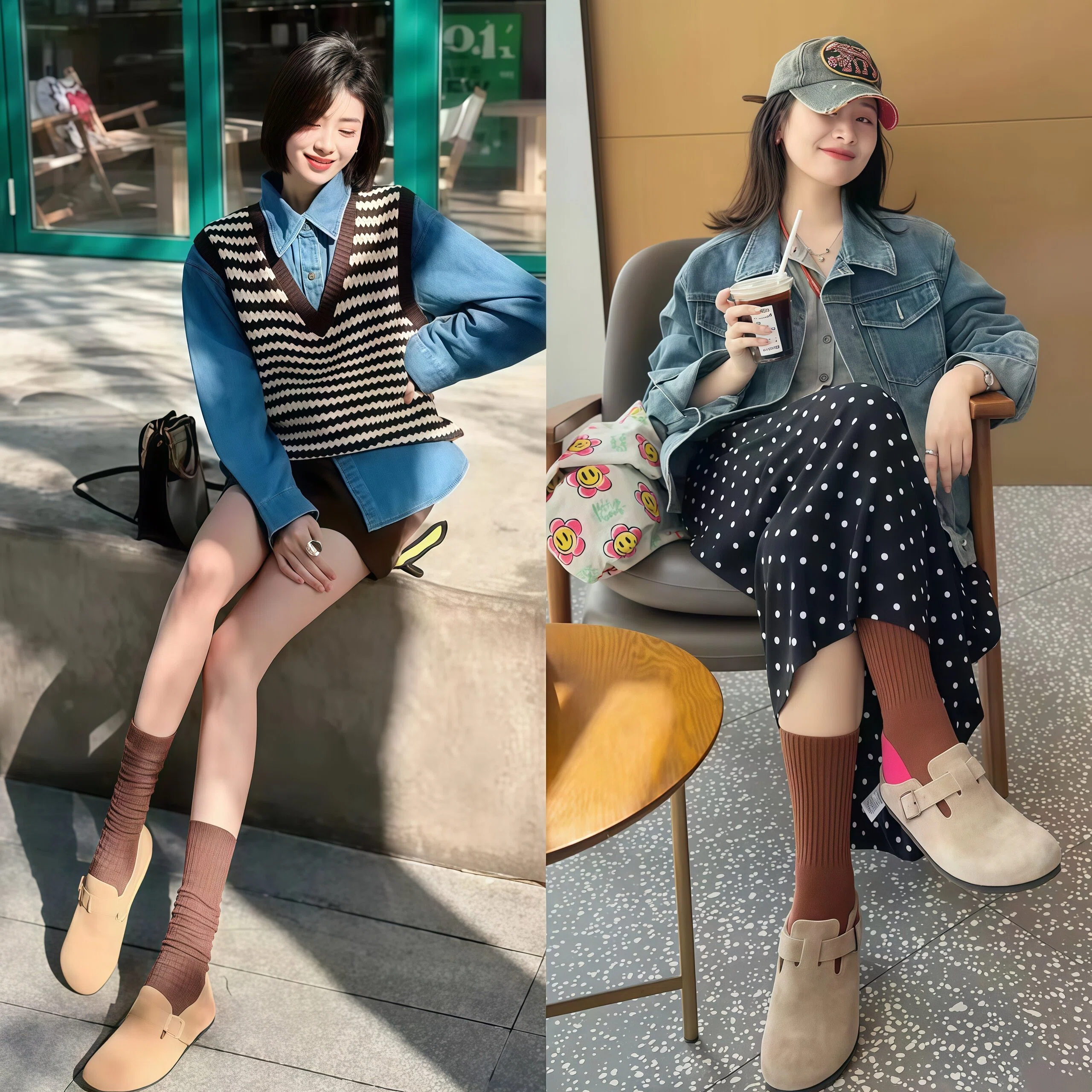 搭配裙子的小白鞋怎么挑选__小白鞋裙子