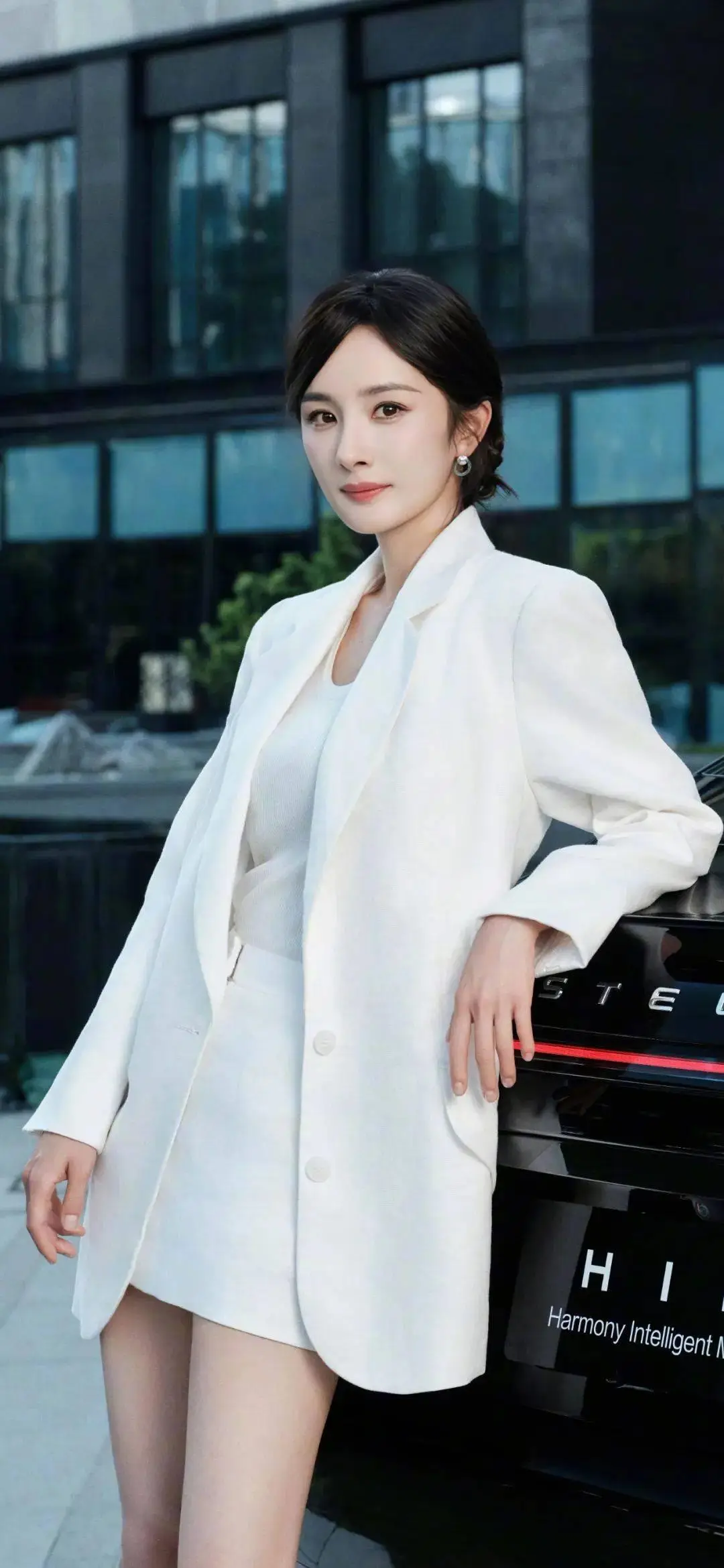 杨幂穿白色_杨幂白衣图片_