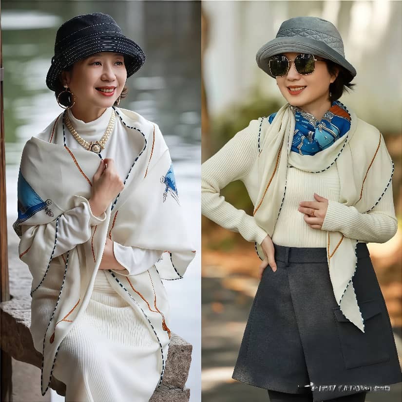 白发多戴帽子_白发大妈图片_