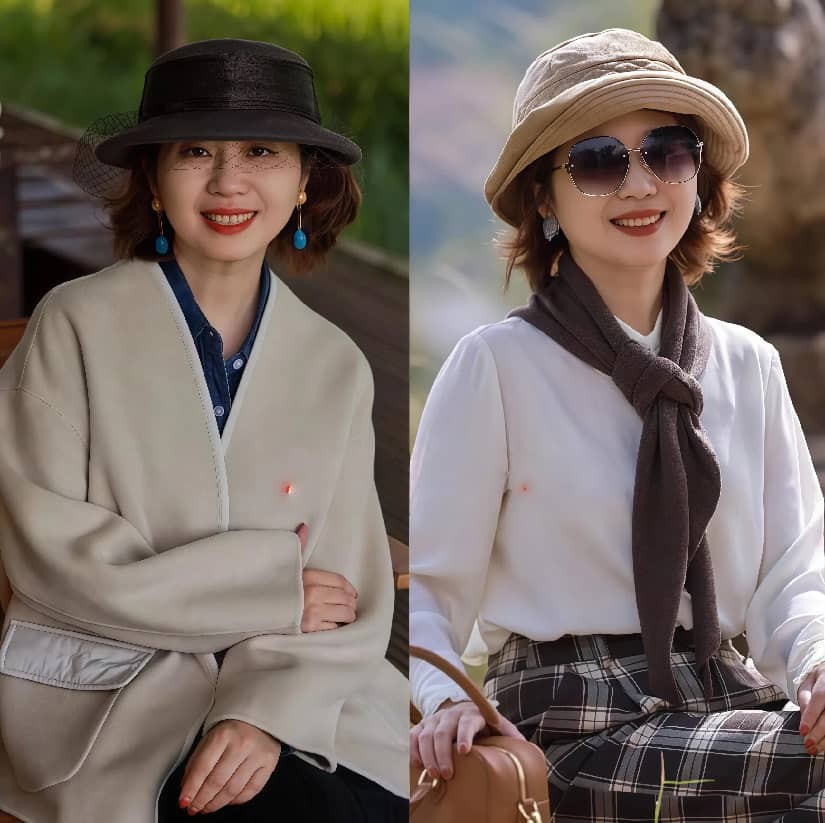 _白发多戴帽子_白发大妈图片