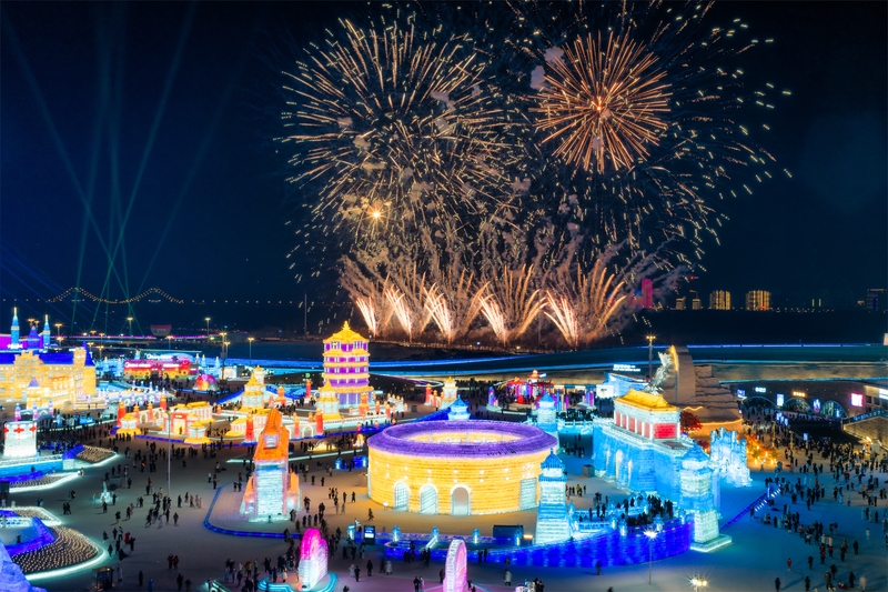 _哈尔滨冰雪节视频_哈尔滨冰雪大世界春晚