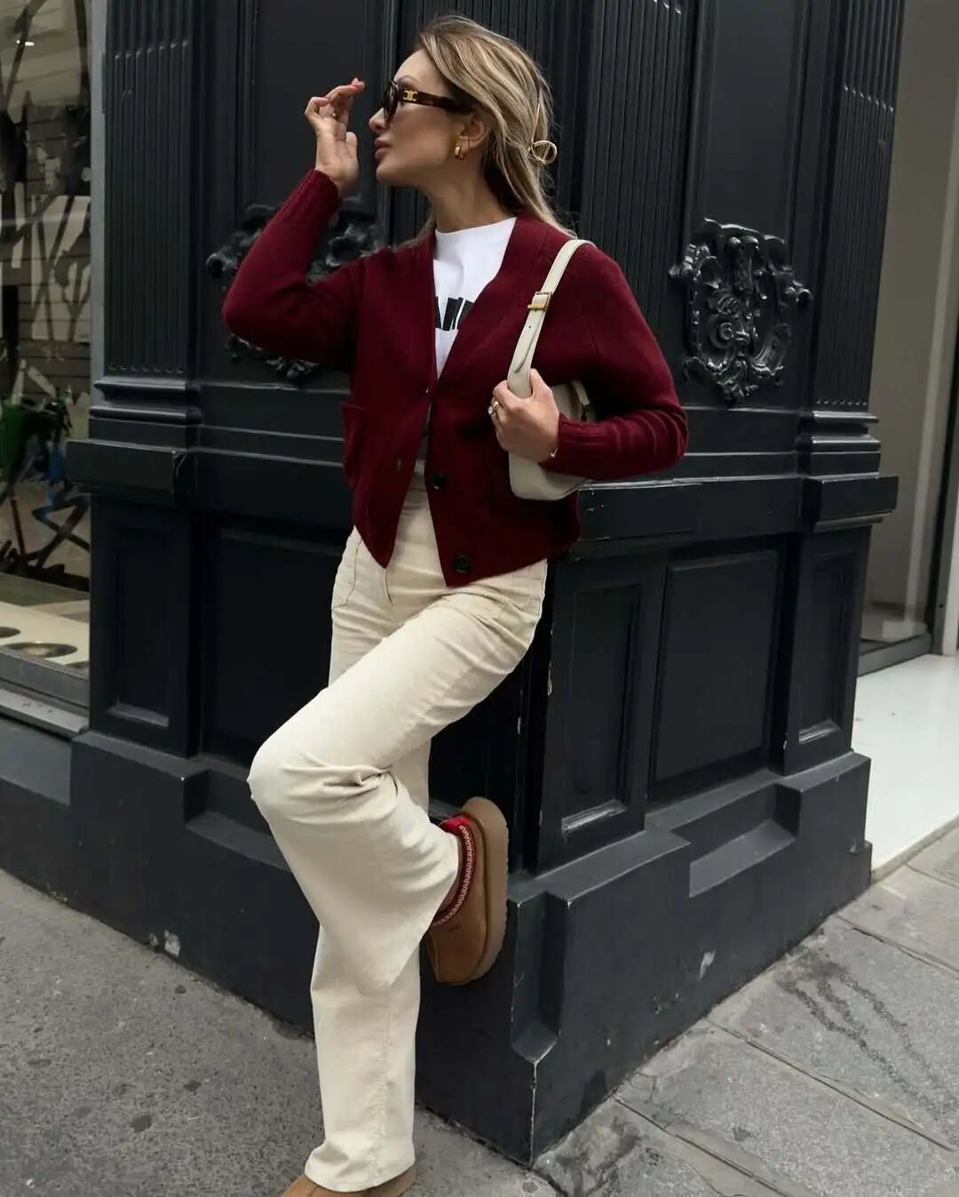 _明星怎么穿针织开衫_女明星穿针织防晒开衫搭配照片