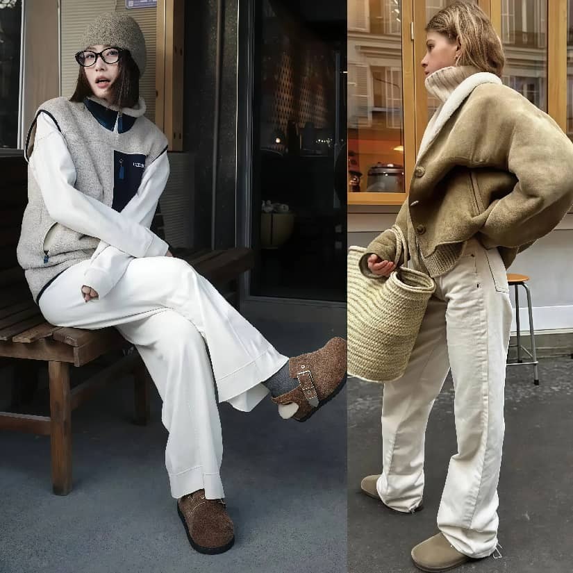 _鞋子阔腿裤_阔腿裤板鞋