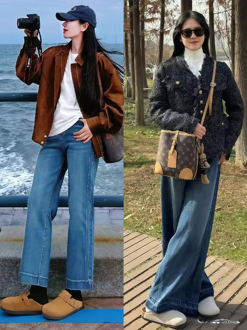 _阔腿裤板鞋_鞋子阔腿裤