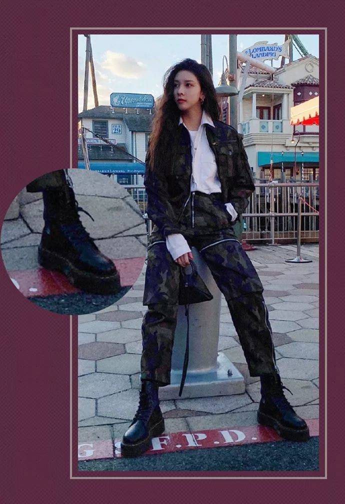 _明星款马丁靴搭配_明星马丁靴