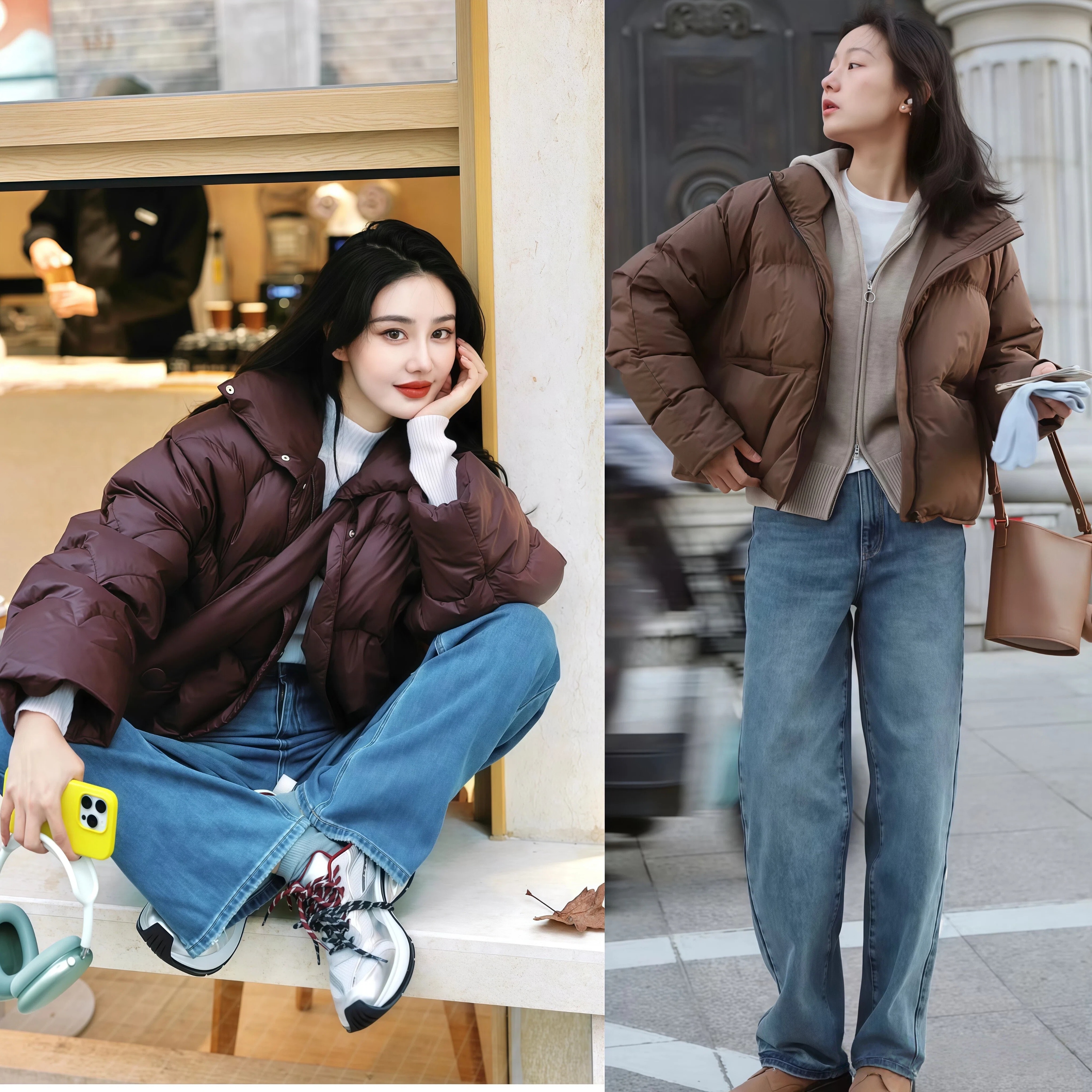 短款羽绒服冬天穿冷不冷__冬装短款羽绒服