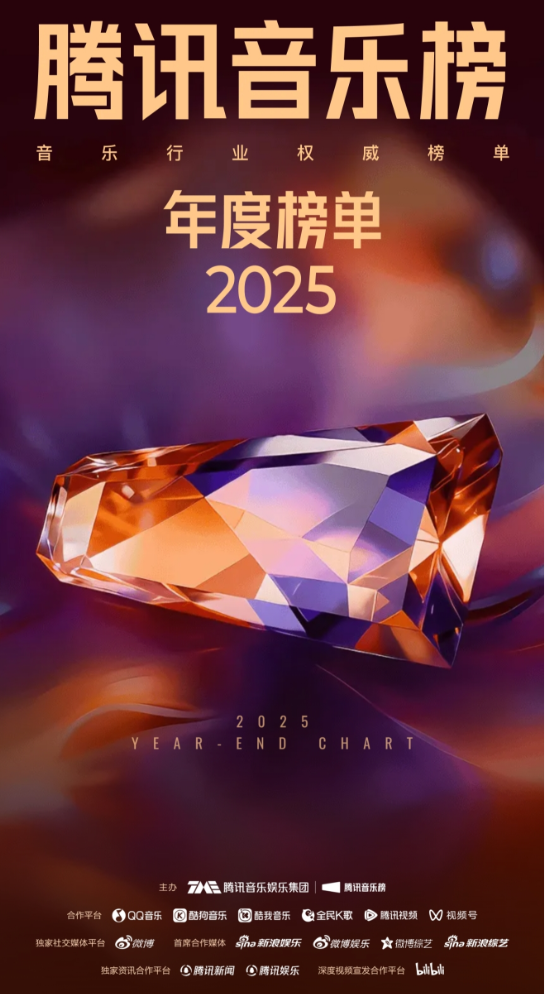 周深、薛之谦连续四年入选十大歌手 腾讯音乐榜2025年度榜单正式发布