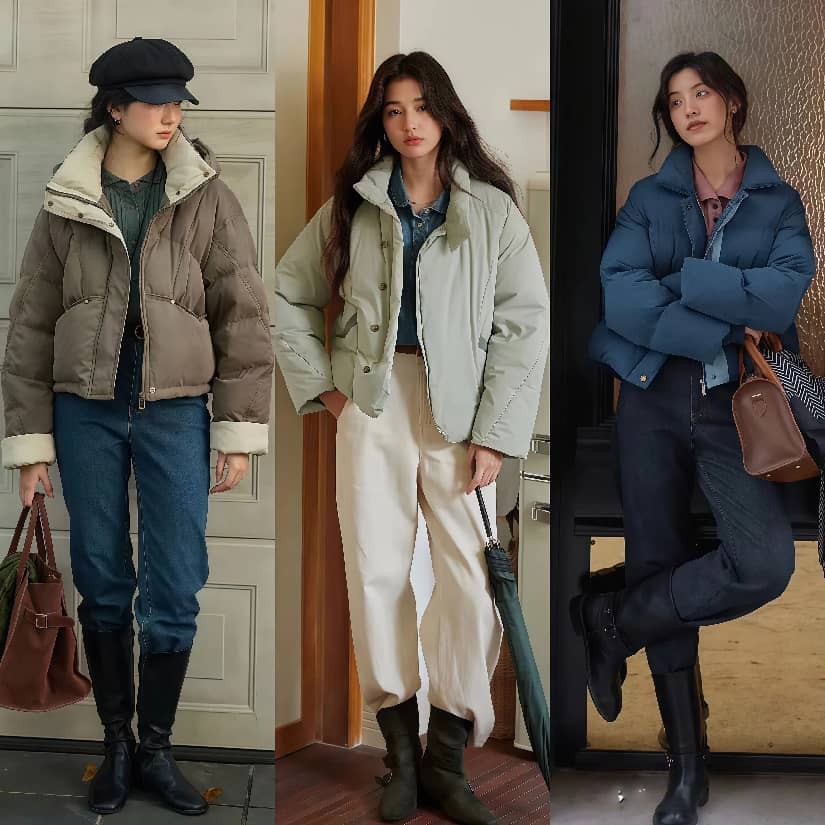 靴子搭配羽绒服__羽绒靴搭配