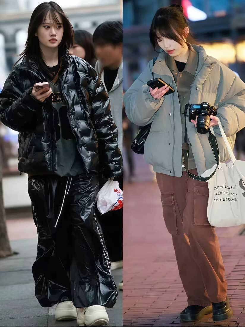 _冬季羽绒服叠穿搭配_羽绒服叠穿衣服搭配