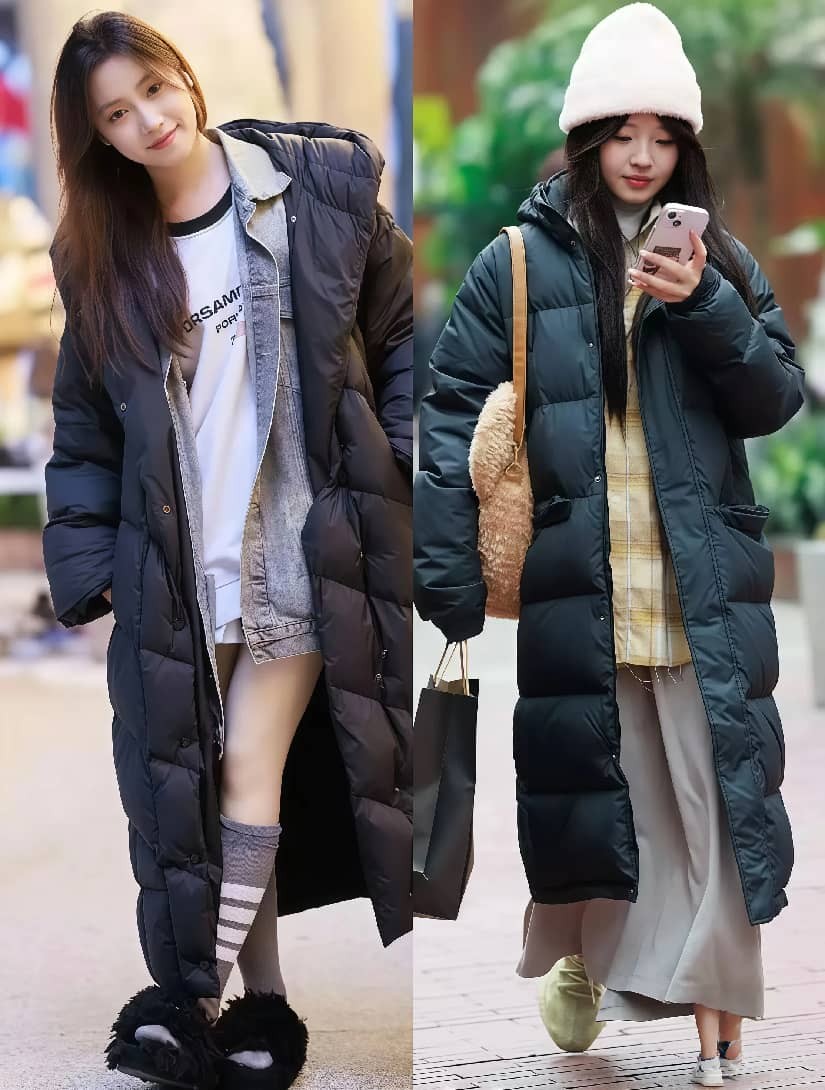 羽绒服叠穿衣服搭配__冬季羽绒服叠穿搭配