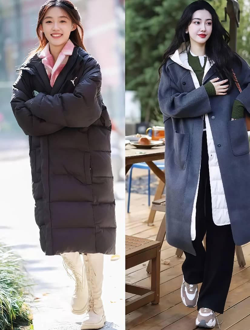 冬季羽绒服叠穿搭配_羽绒服叠穿衣服搭配_