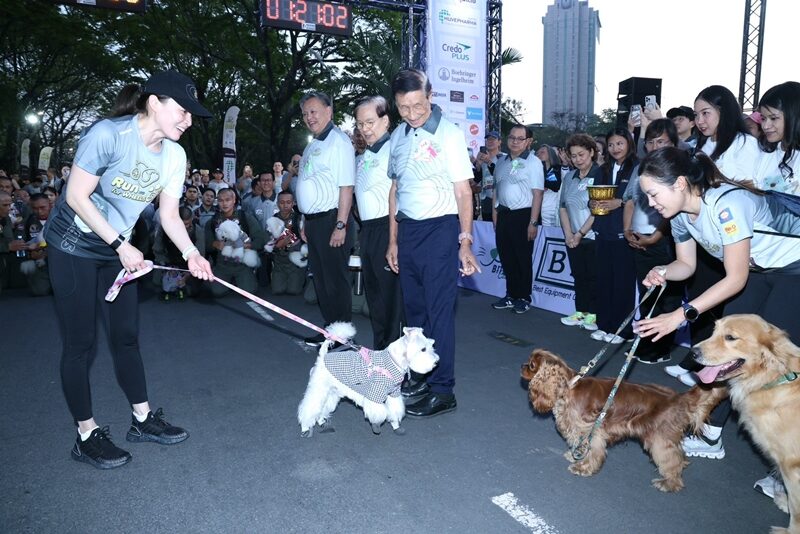 _苏提达王后参加公益跑步太猛了！穿T恤牵着狗狗，素颜都这么好看_苏提达王后参加公益跑步太猛了！穿T恤牵着狗狗，素颜都这么好看