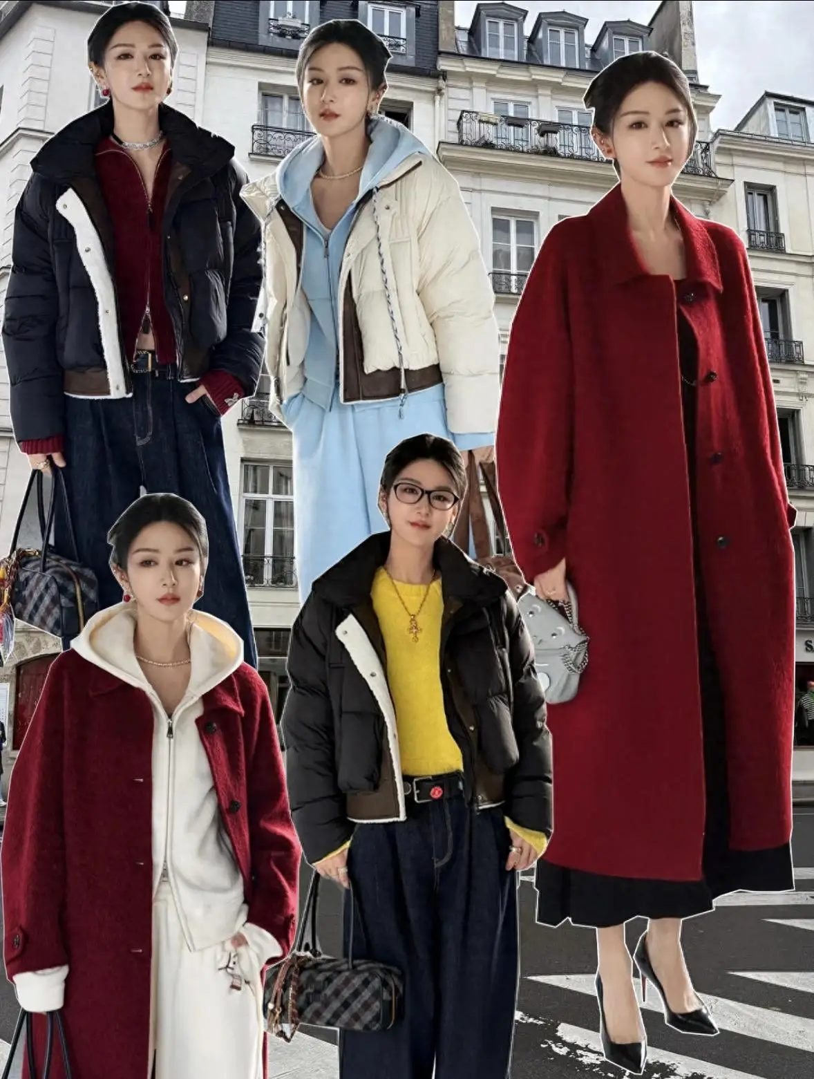 薇娅冬季彩色穿搭，堪称色彩大师，行走的人间调色盘