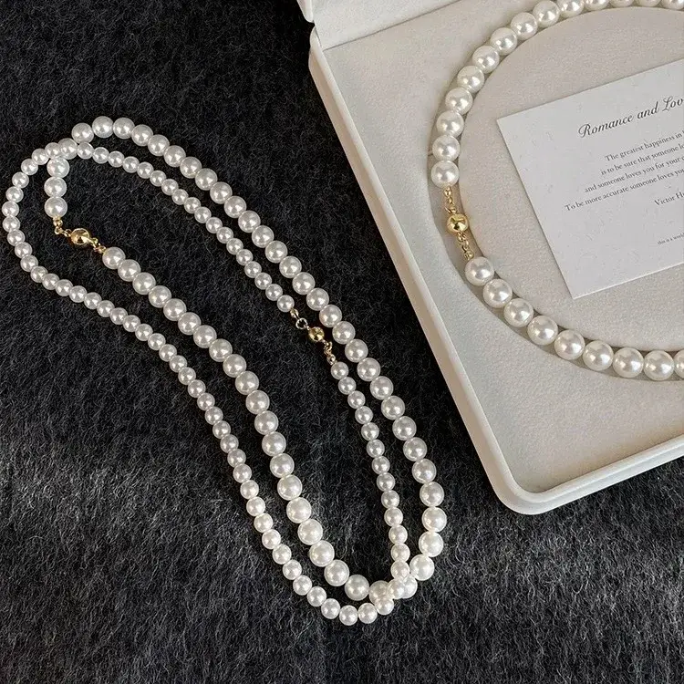 珍珠项链毛衣链图片__珍珠毛衣项链的款式