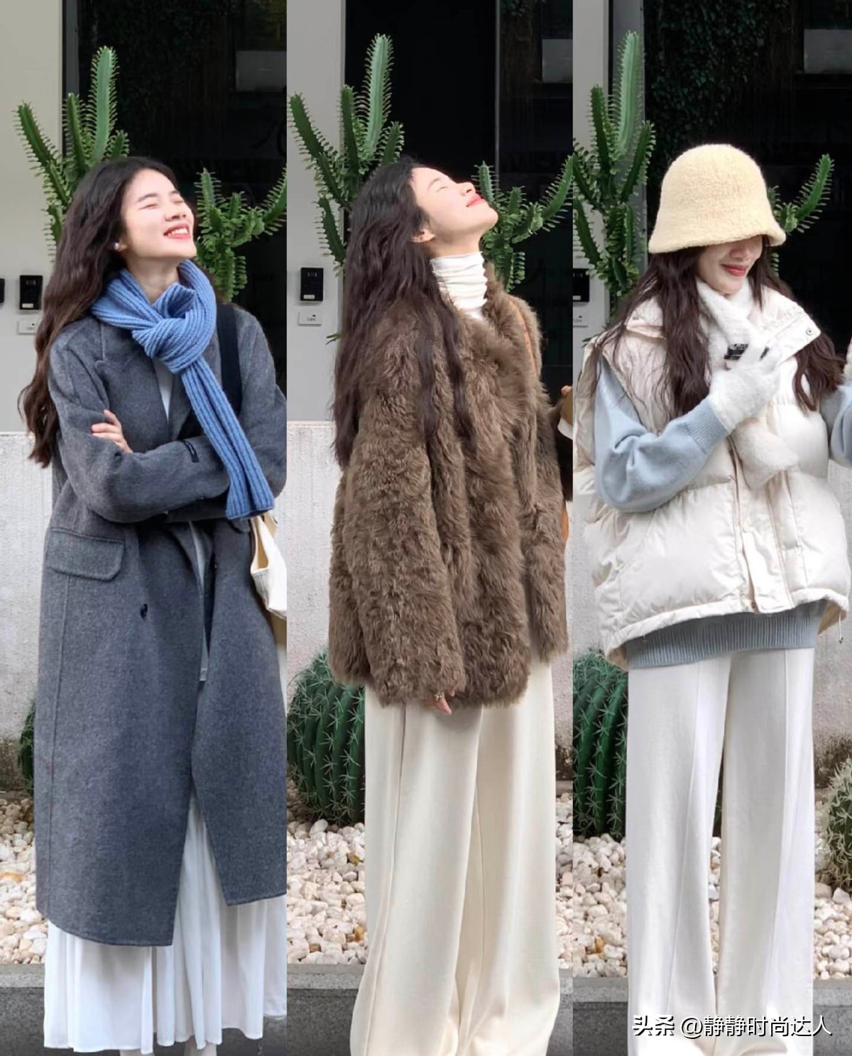 彩色围巾配什么衣服__彩色围巾花样图片