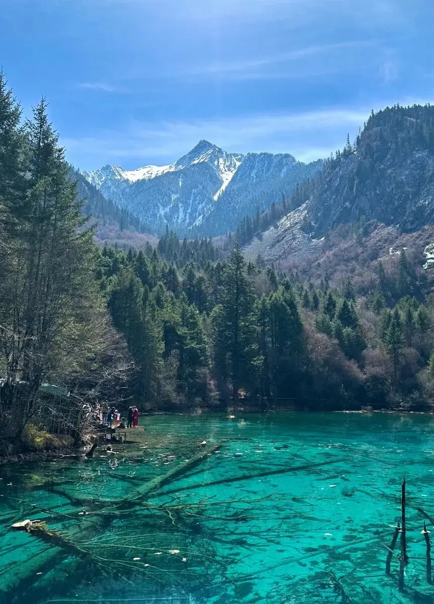 九寨沟风止雪停天地静，彩水潺潺漾生机_九寨沟风止雪停天地静，彩水潺潺漾生机_