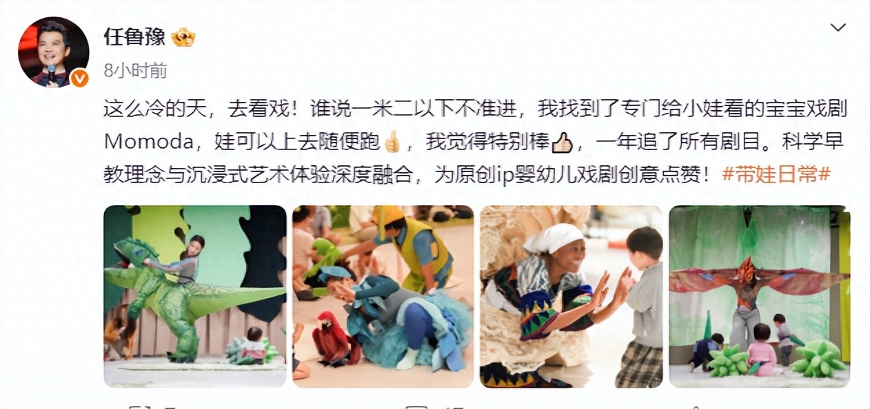 央视主持人任鲁豫罕见晒娃,妻子朱晶罕露面,3岁儿子全身照超萌