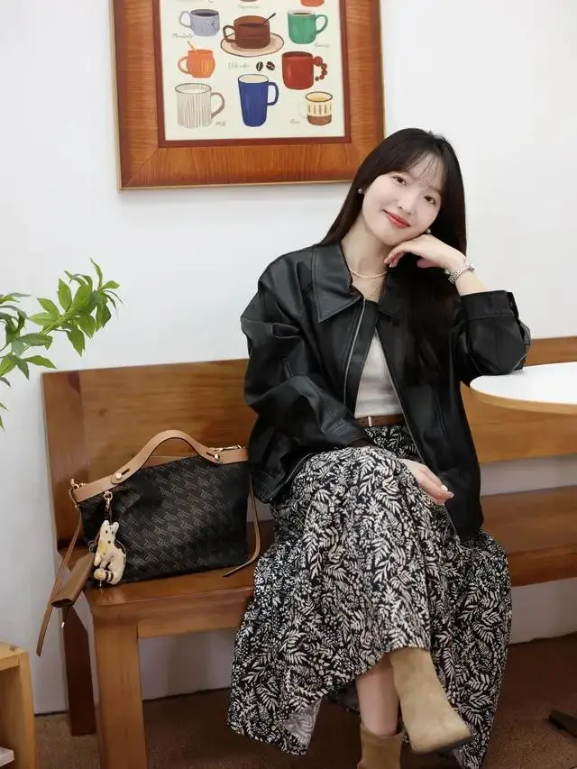 皮衣帅气搭配__穿皮衣搭配什么发型