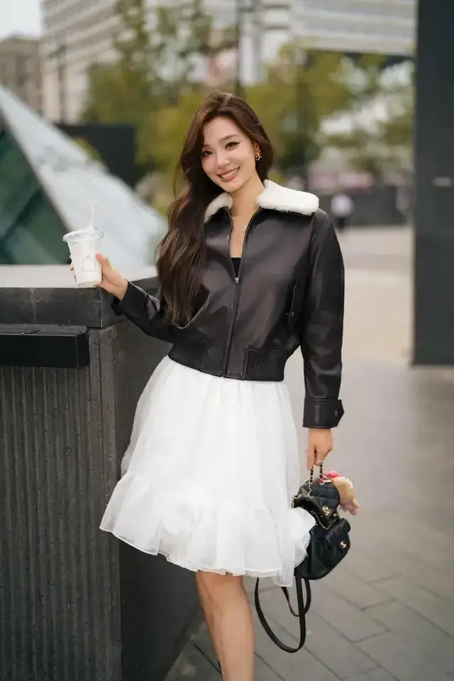 _皮衣帅气搭配_穿皮衣搭配什么发型