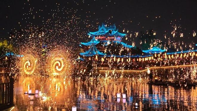 水乡古镇国画__福集站