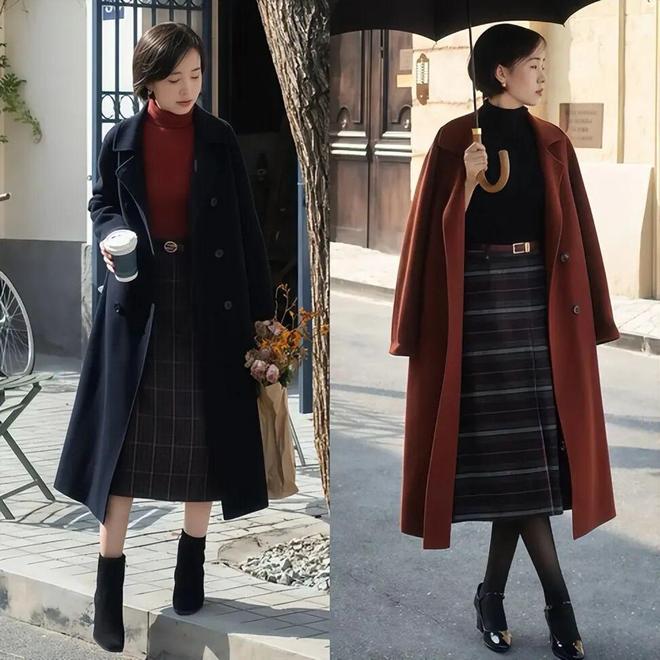 40+女性冬季这样穿：“长外套+裙子”，保暖与洋气双向在线__40+女性冬季这样穿：“长外套+裙子”，保暖与洋气双向在线