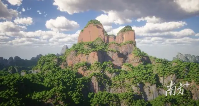 这么近那么美！当丹霞山进入游戏《我的世界》