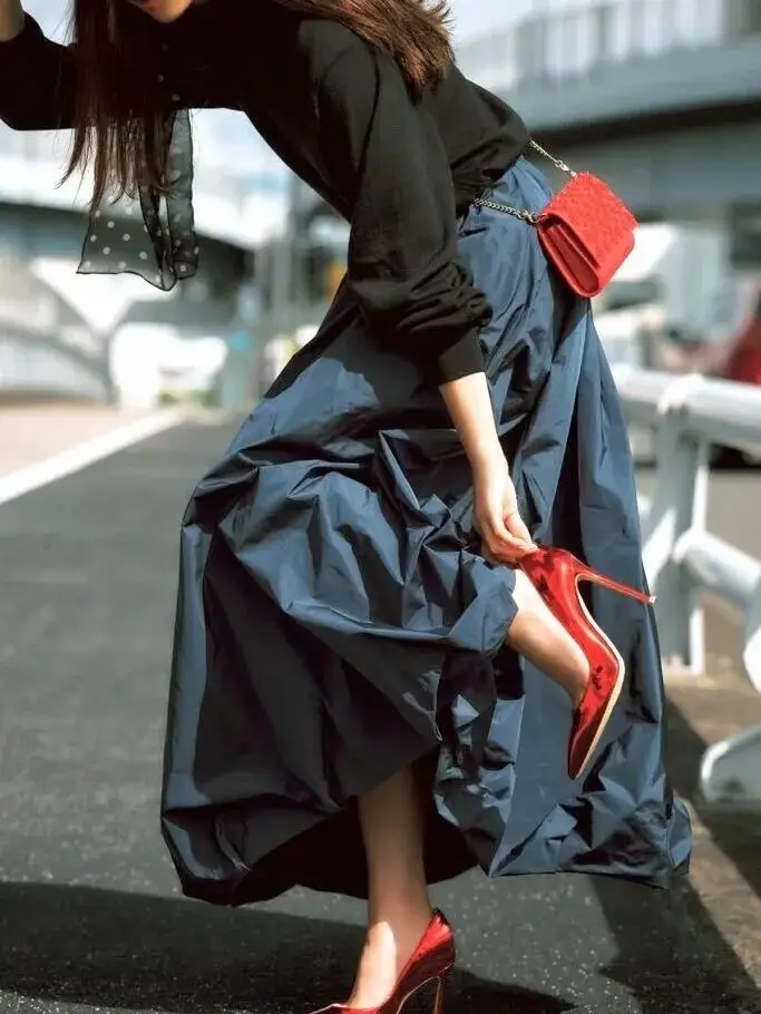 春天裙装__春天长裙子