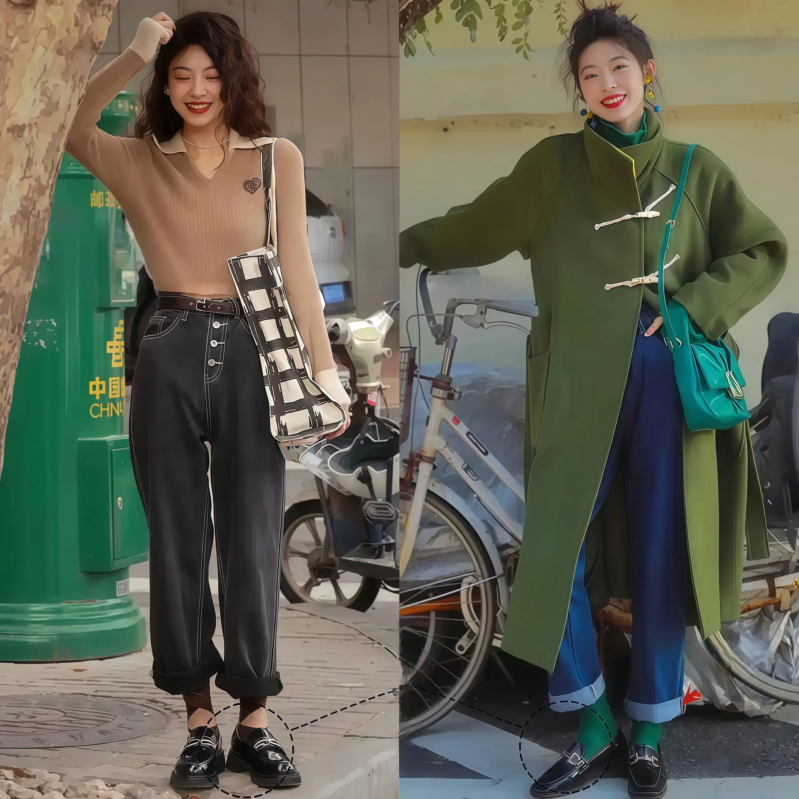 裤阔鞋腿显春天穿好看吗__鞋子阔腿裤