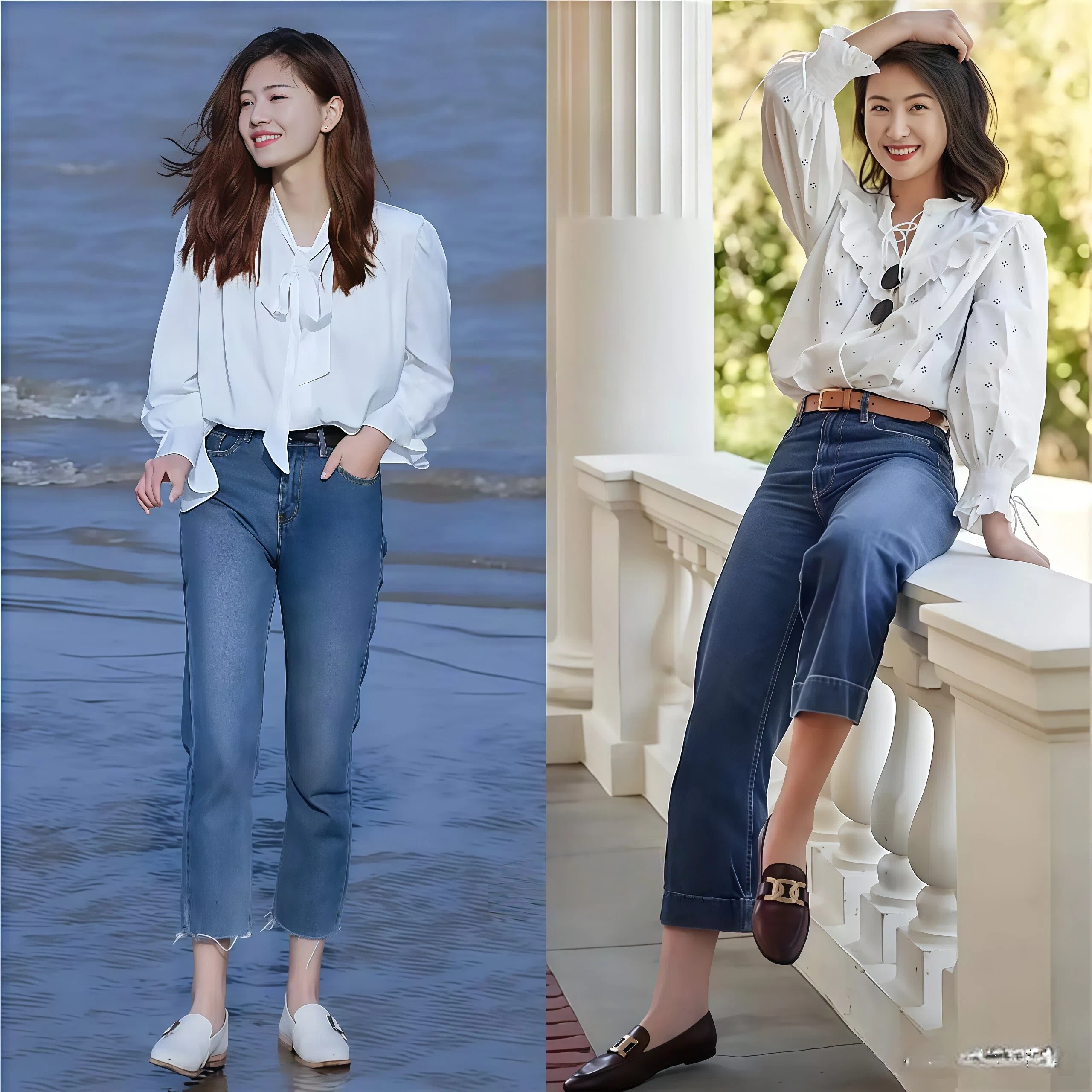 _牛仔裤和鞋如何搭配_牛仔裤鞋