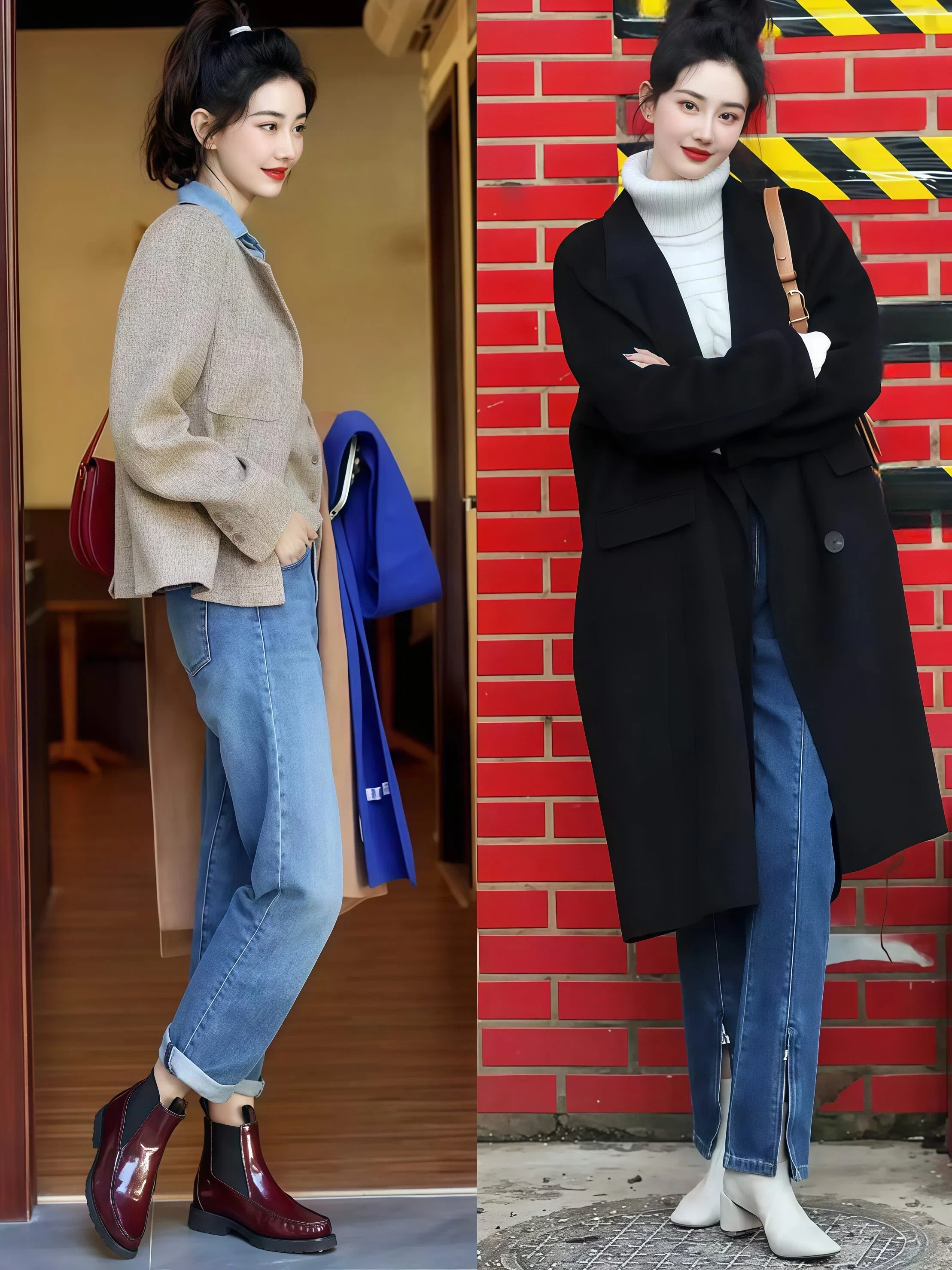 _牛仔裤和鞋如何搭配_牛仔裤鞋