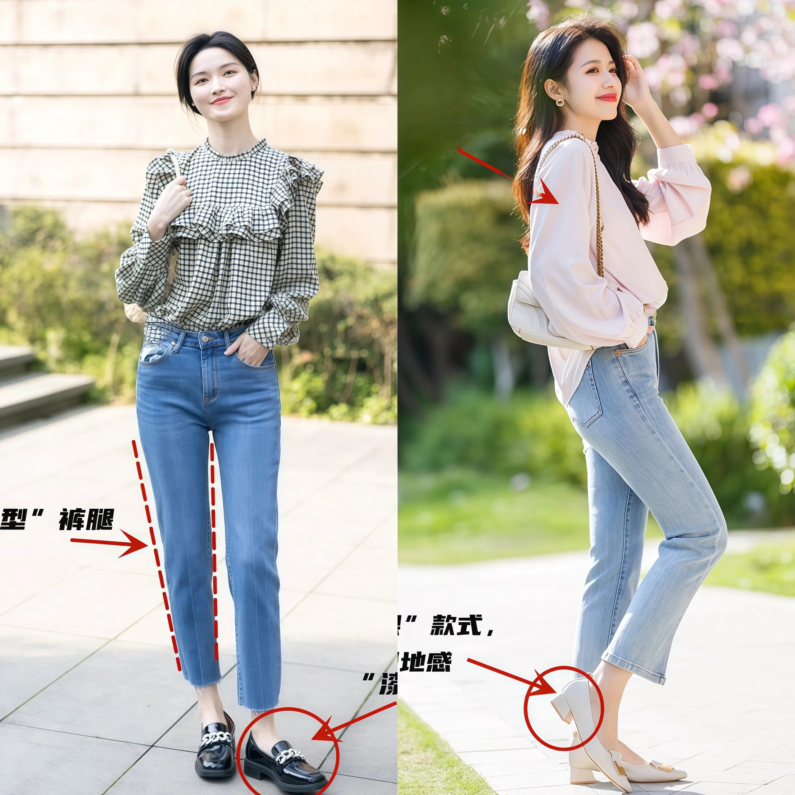 牛仔裤和鞋如何搭配_牛仔裤鞋_