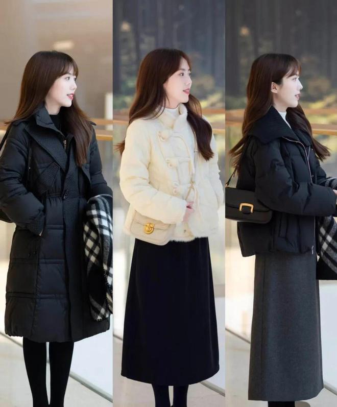 _冬天羽绒搭配_冬装羽绒服搭配