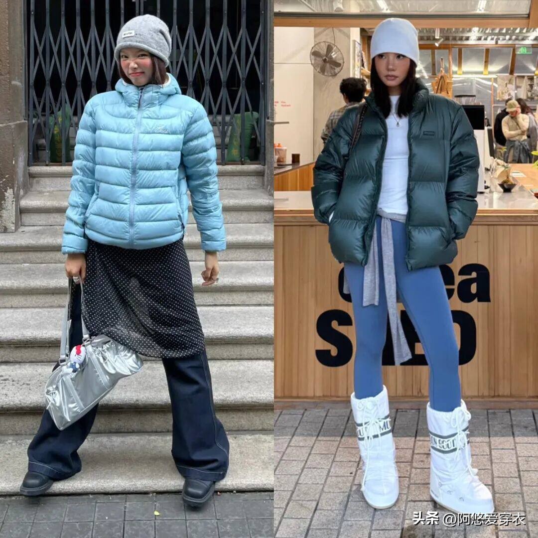 _羽绒服街头_羽绒街拍