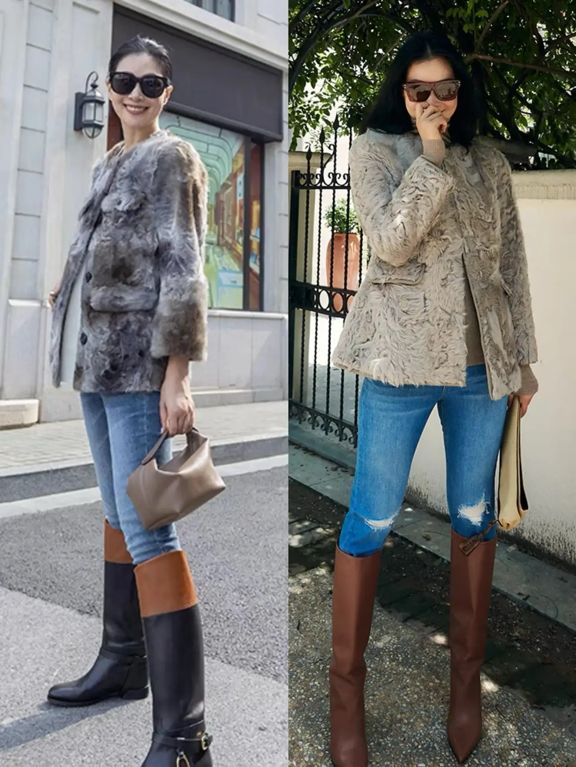 皮裤配皮草好看吗__皮草短裤