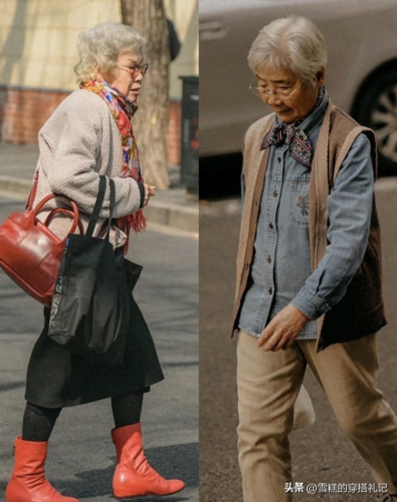 被上海地铁奶奶惊艳了！出门不是系围巾就是戴帽子，却优雅有气质