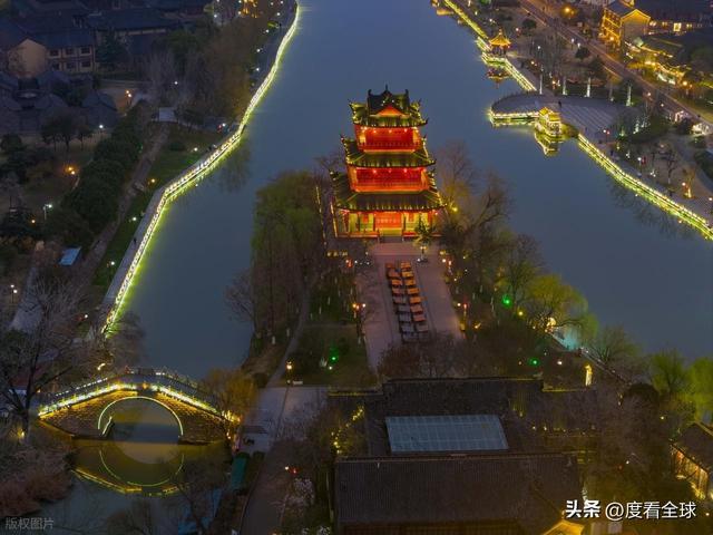 淮安大运河夜景__2021淮安里运河灯会