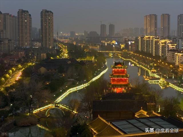 2021淮安里运河灯会__淮安大运河夜景