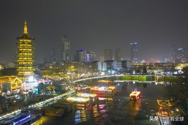 2021淮安里运河灯会__淮安大运河夜景