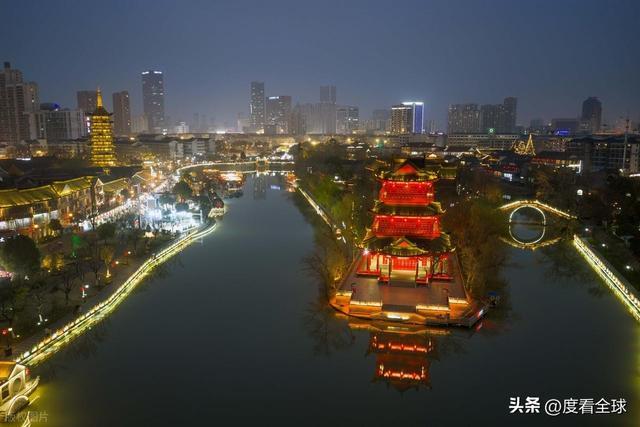 2021淮安里运河灯会_淮安大运河夜景_