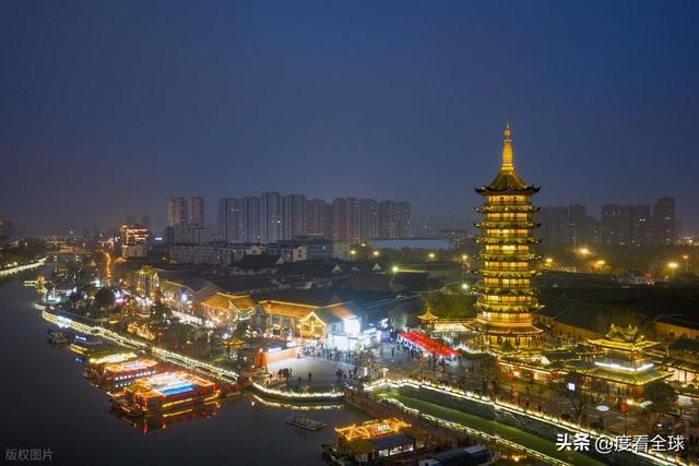 淮安大运河夜景_2021淮安里运河灯会_