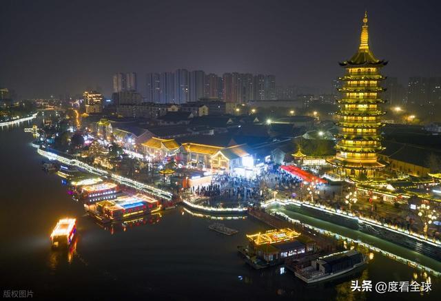 淮安大运河夜景__2021淮安里运河灯会