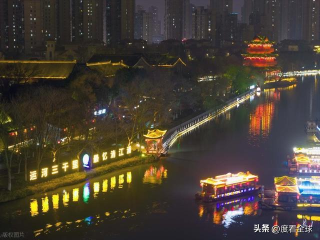 _淮安大运河夜景_2021淮安里运河灯会