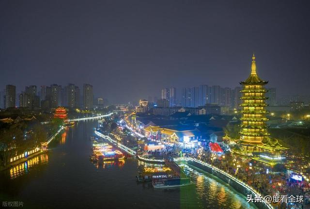 淮安大运河夜景__2021淮安里运河灯会