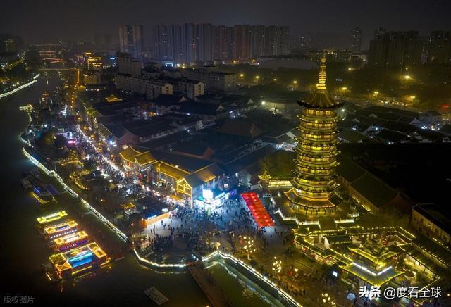 2021淮安里运河灯会__淮安大运河夜景