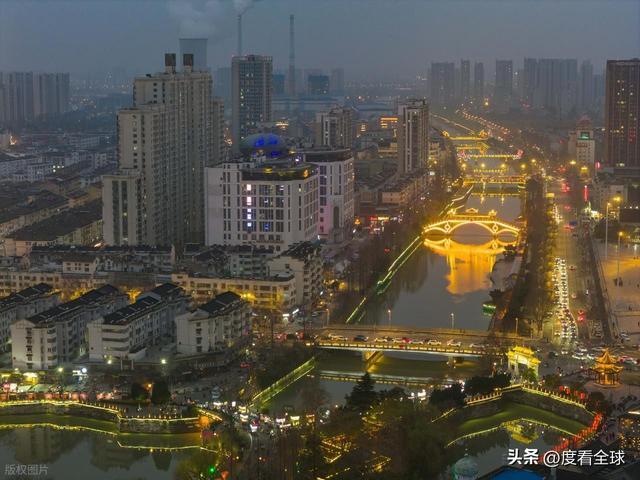 2021淮安里运河灯会_淮安大运河夜景_